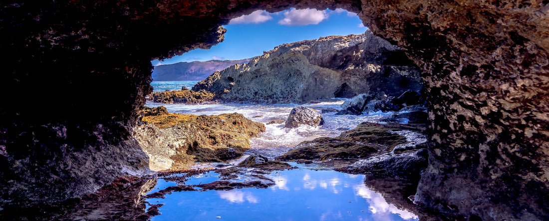 Kea'au Beach Park rocky scenes in Oahu Hawaii 2000pc Panoramic Puzzle