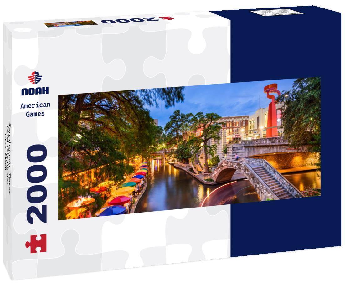 San Antonio, Texas, USA City by the river Walk 2000pc Panoramic Puzzle