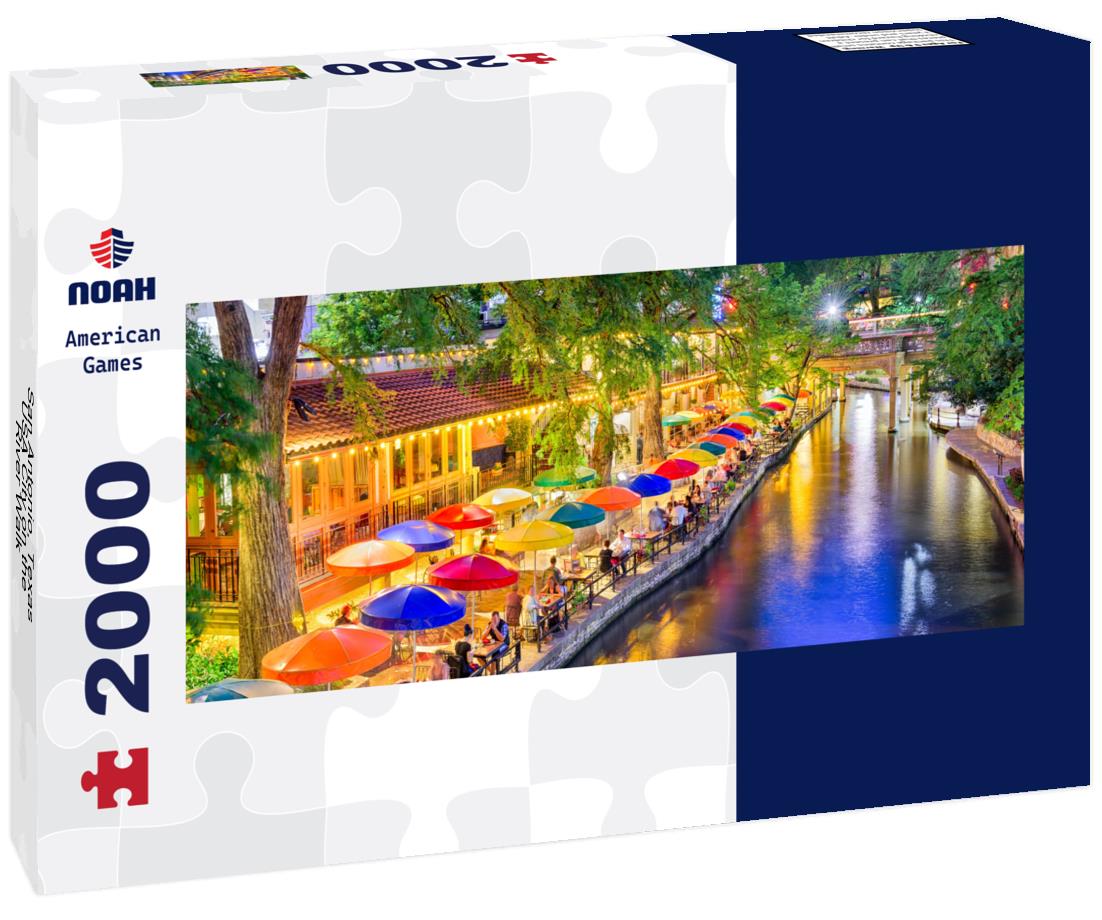 San Antonio, Texas, USA City on the River Walk 2000pc Panoramic Puzzle