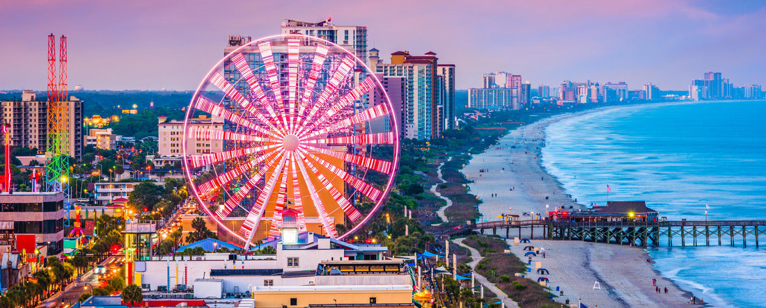 Myrtle Beach, South Carolina, USA city skyline 2000pc Panoramic Puzzle