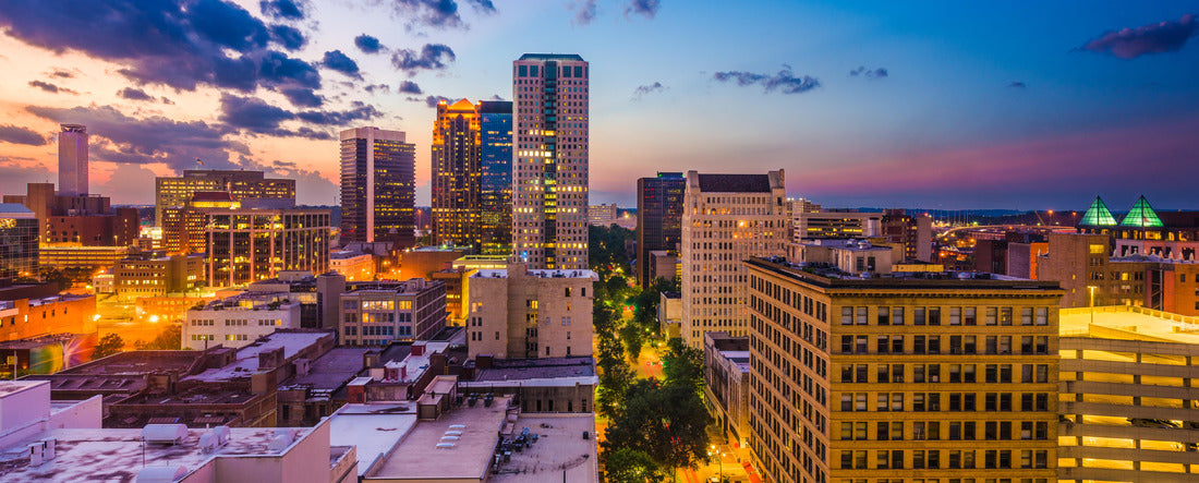 Birmingham, Alabama, USA downtown city skyline 2000pc Panoramic Puzzle