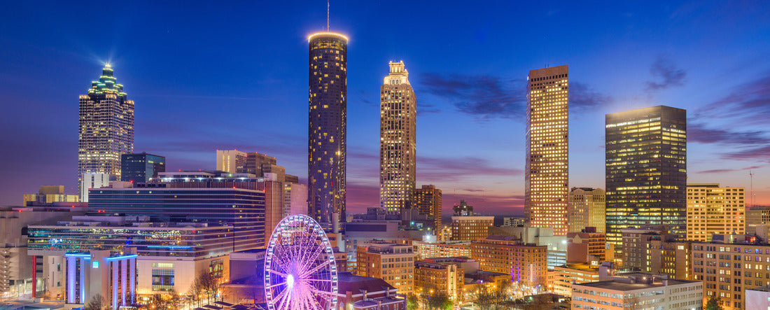 Atlanta, Georgia, USA downtown skyline at dawn 2000pc Panoramic Puzzle