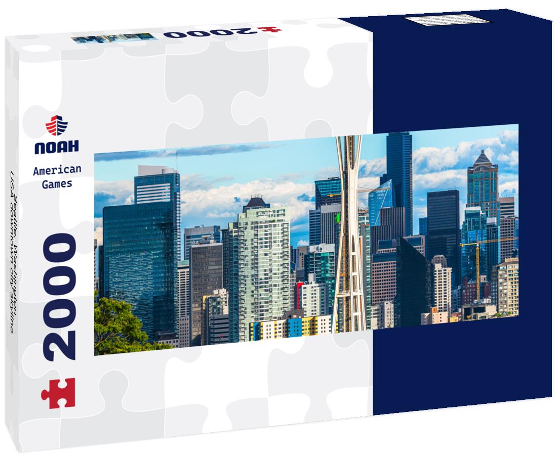Seattle, Washington, USA downtown city skyline 2000pc Panoramic Puzzle