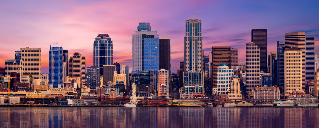 Seattle waterfront and skyline, Washington,USA 2000pc Panoramic Puzzle