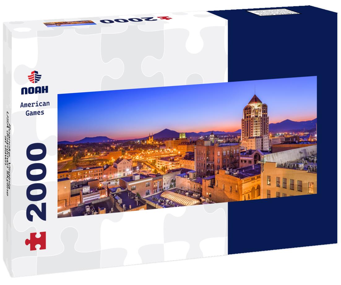 Roanoke, Virginia, USA downtown skyline at dawn 2000pc Panoramic Puzzle