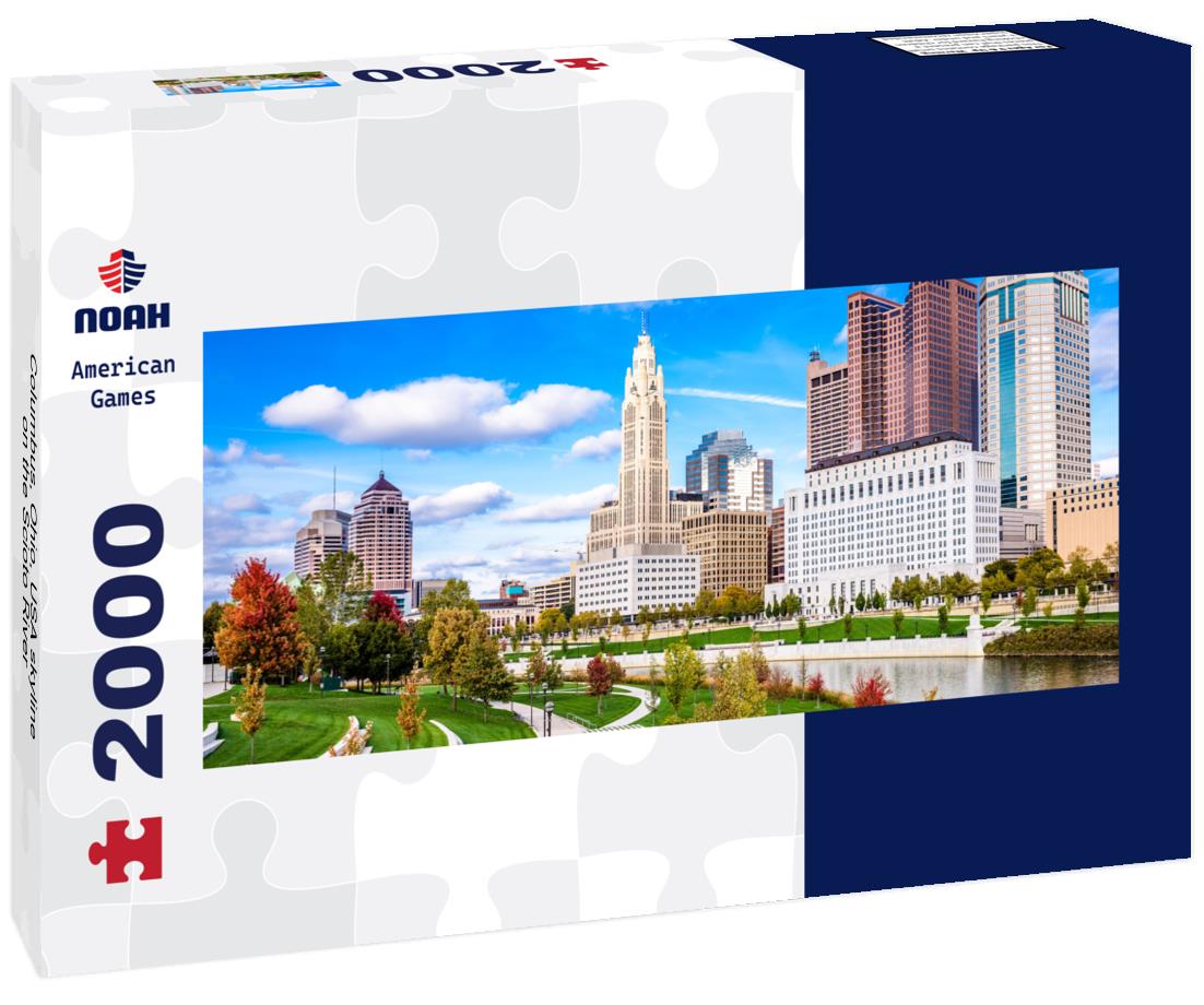 Columbus, Ohio, USA skyline on the Scioto River 2000pc Panoramic Puzzle