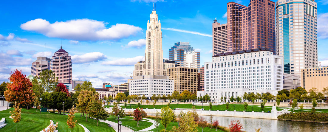 Columbus, Ohio, USA skyline on the Scioto River 2000pc Panoramic Puzzle