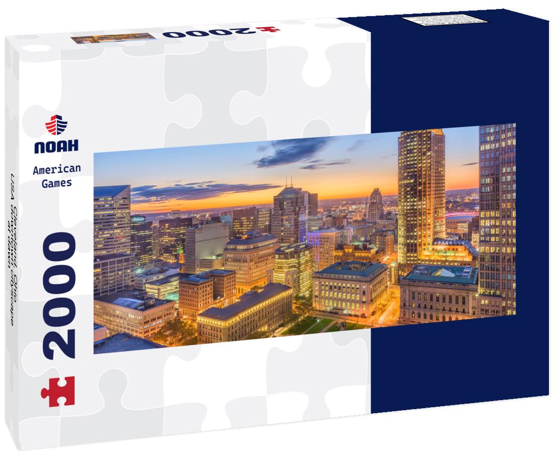 Cleveland, Ohio, USA downtown cityscape at dawn 2000pc Panoramic Puzzle
