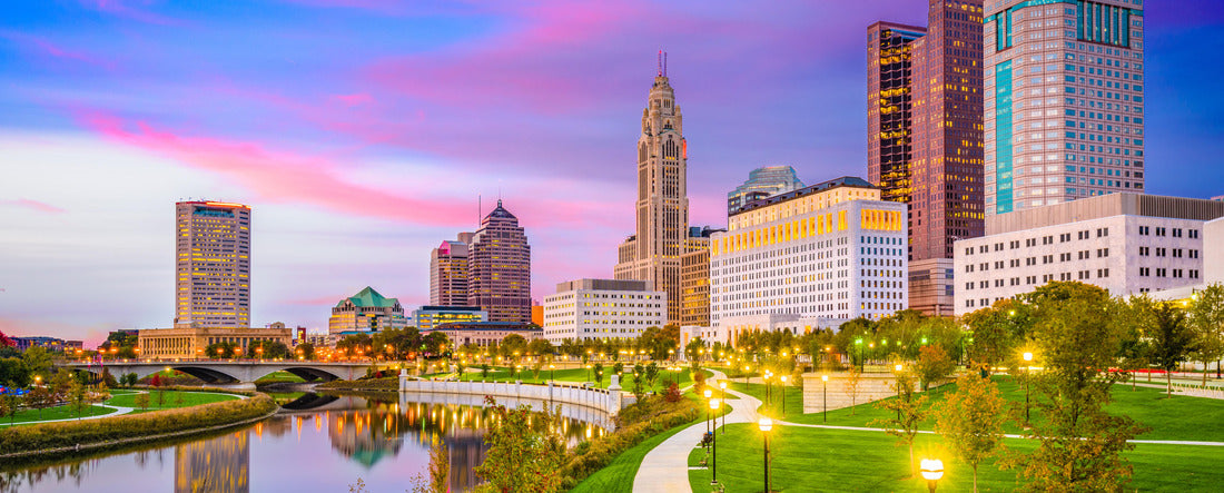 Columbus, Ohio, USA skyline on the Scioto River 2000pc Panoramic Puzzle