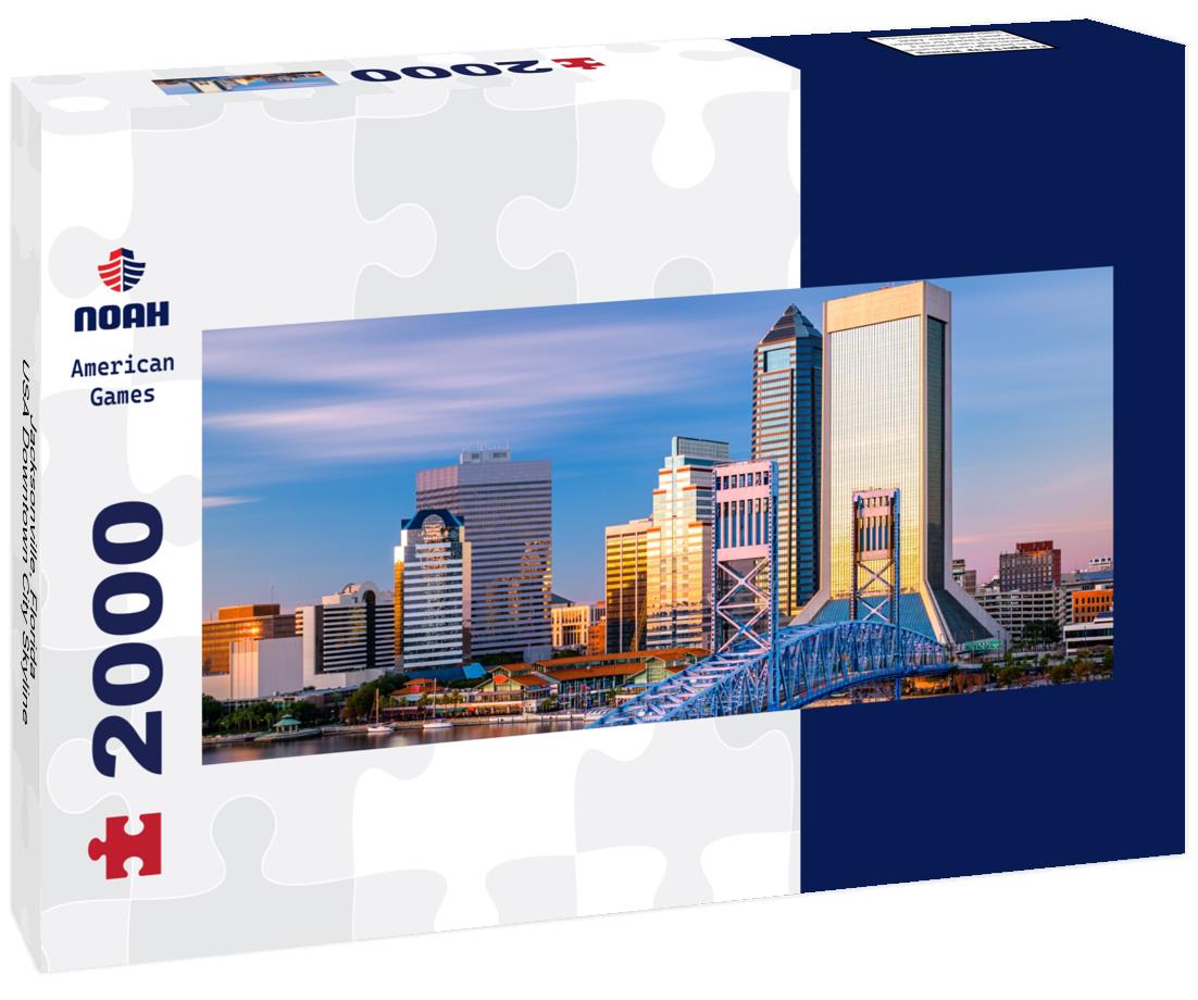 Jacksonville, Florida, USA Downtown City Skyline 2000pc Panoramic Puzzle