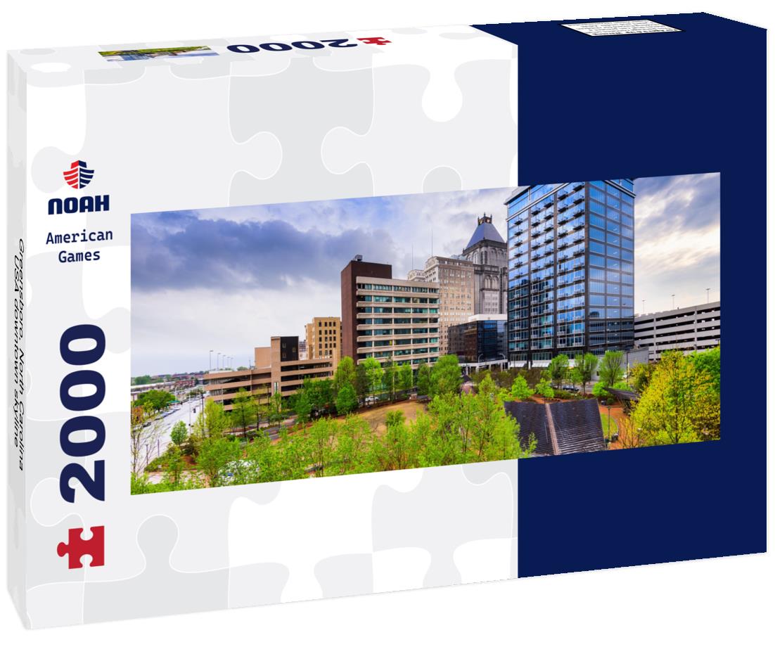 Greensboro, North Carolina, USA downtown skyline 2000pc Panoramic Puzzle