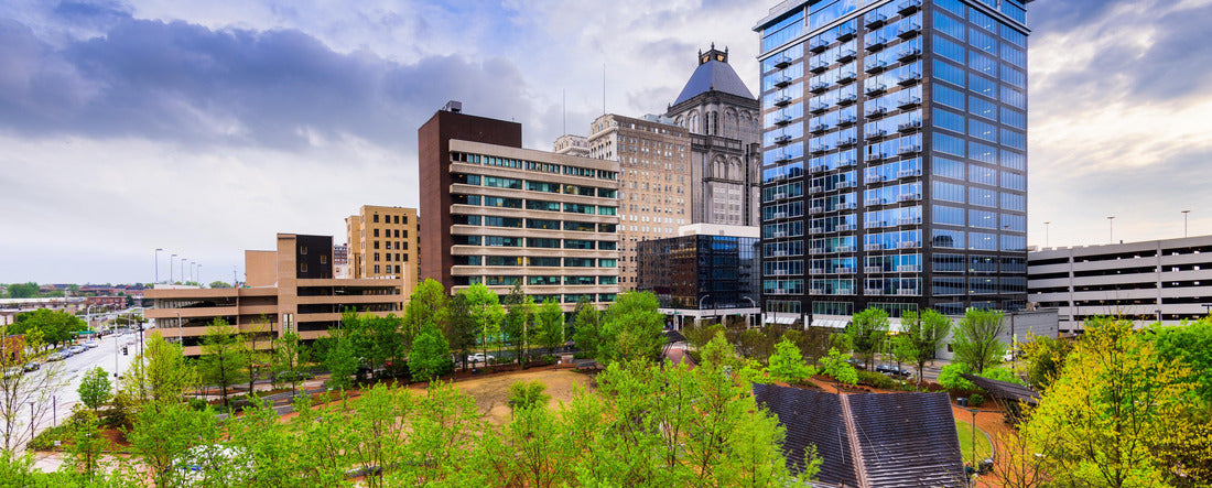 Greensboro, North Carolina, USA downtown skyline 2000pc Panoramic Puzzle