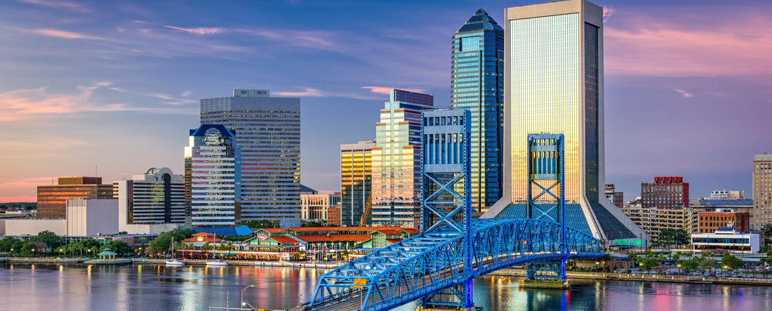 Jacksonville, Florida, USA Downtown City Skyline 2000pc Panoramic Puzzle