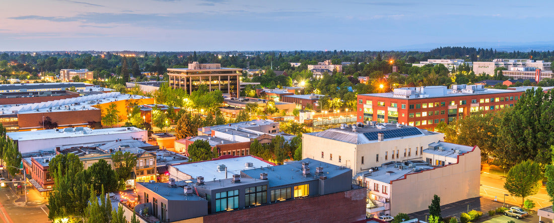 Salem, Oregon, USA downtown city skyline at dusk 2000pc Panoramic Puzzle