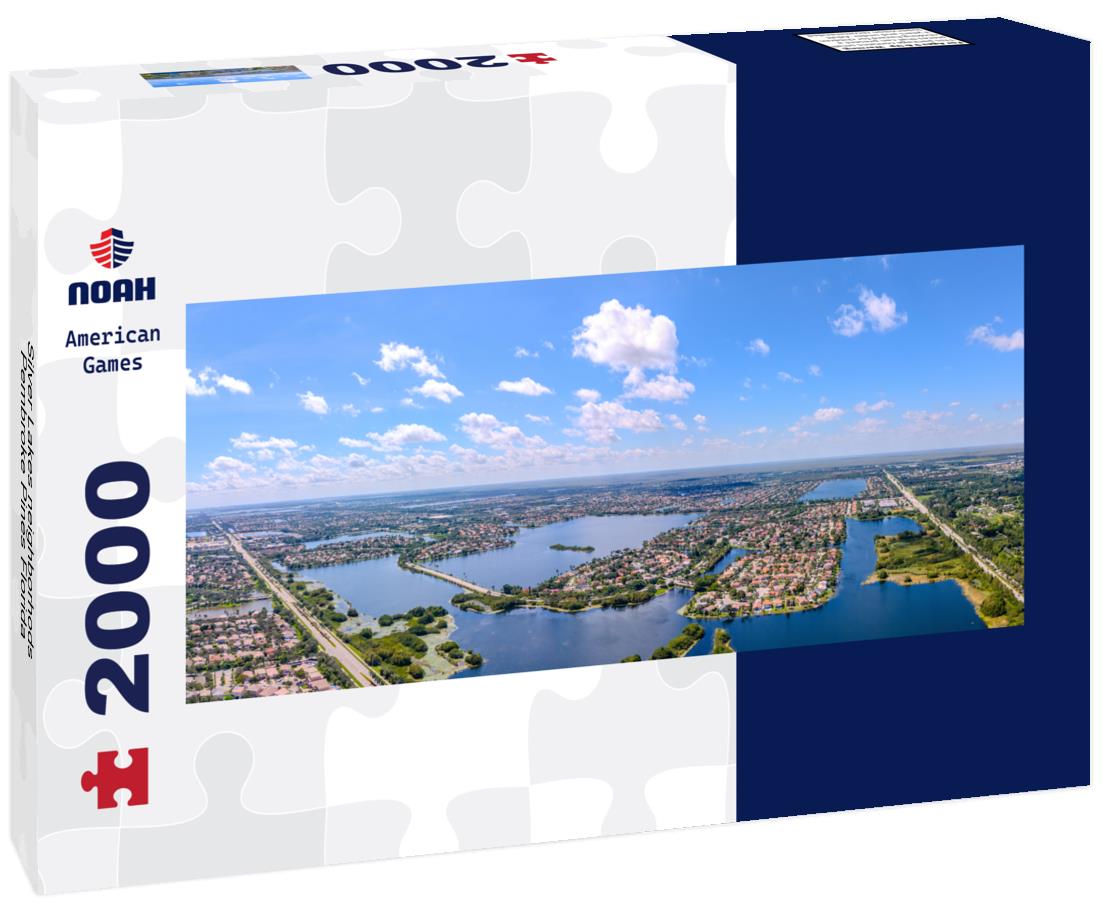 Silver Lakes neighborhods Pembroke Pines Florida 2000pc Panoramic Puzzle