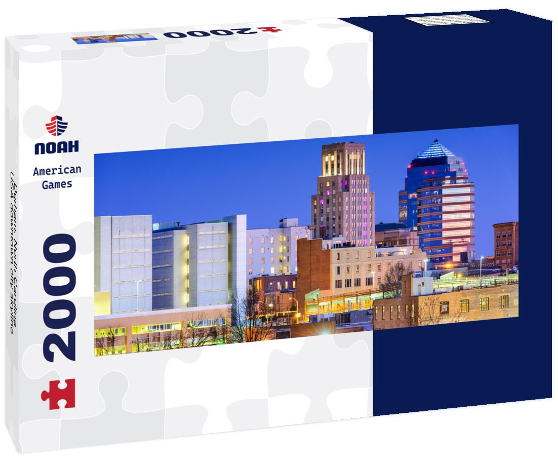 Durham, North Carolina, USA downtown city skyline 2000pc Panoramic Puzzle