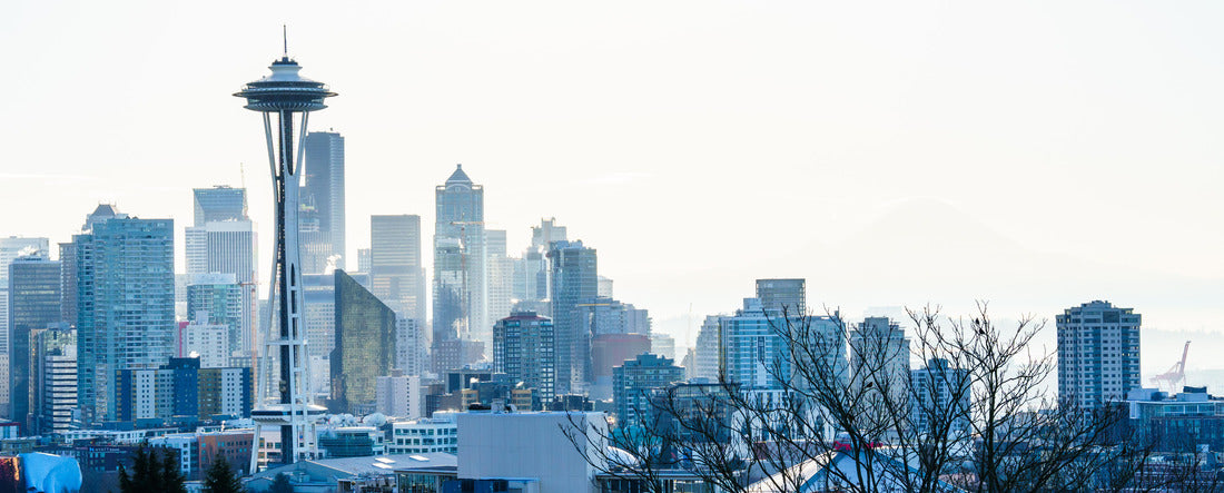Seattle Day Light Winter skyline, WA, USA 2000pc Panoramic Puzzle