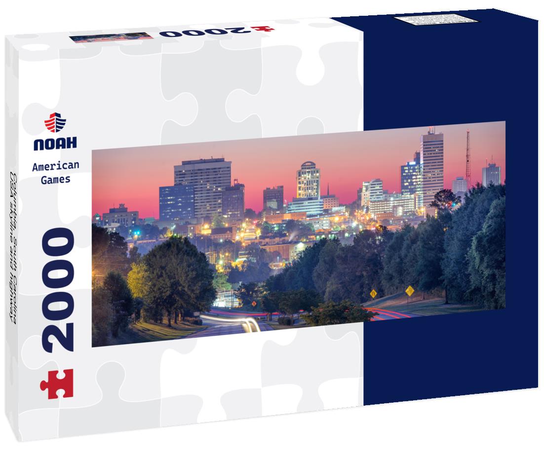 Columbia, South Carolina, USA skyline and highway 2000pc Panoramic Puzzle