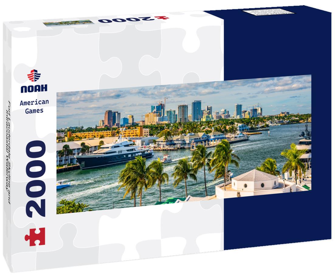 Fort Lauderdale Skyline and Intracoastal Waterway 2000pc Panoramic Puzzle
