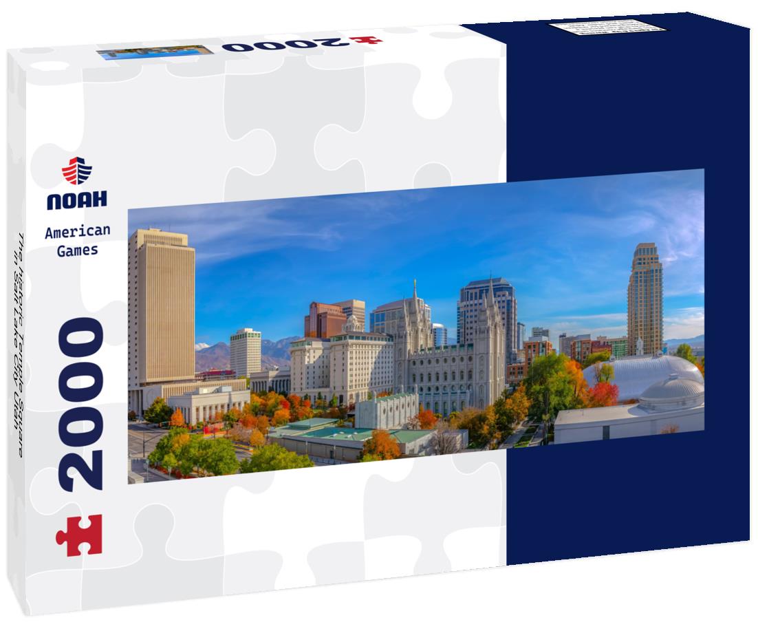 The historic Temple Square in Salt Lake City Utah 2000pc Panoramic Puzzle