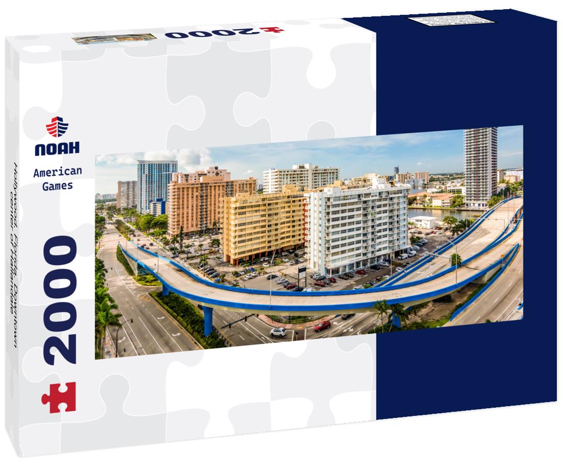 Hollywood, Florida. Downtown center of Hallandale 2000pc Panoramic Puzzle