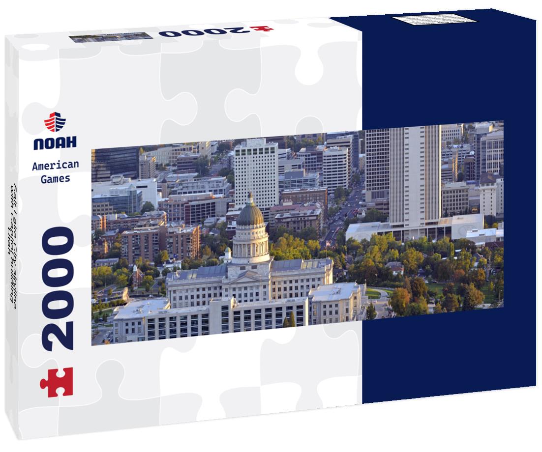 Salt Lake City skyline with Capitol building, Utah 2000pc Panoramic Puzzle