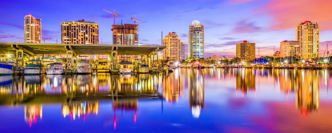 St. Petersburg, Florida, USA downtown city skyline 2000pc Panoramic Puzzle