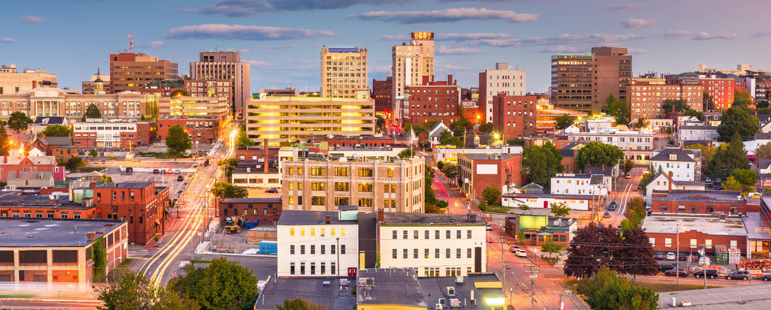 Noah Jigsaw Puzzle Portland, Maine, USA downtown city skyline at dusk panorama 2000 pieces