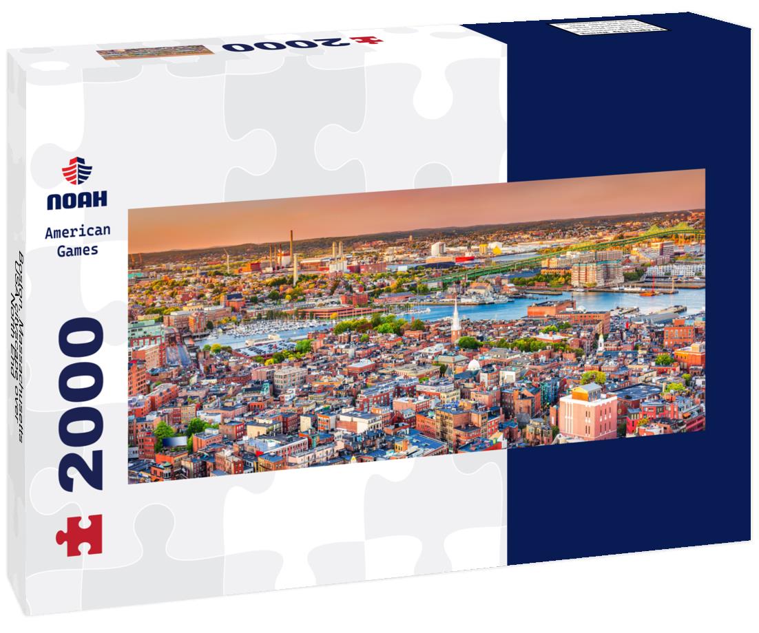 Boston, Massachusetts, USA cityscape over North End 2000pc Panoramic Puzzle