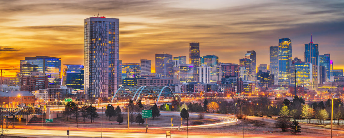 Noah Jigsaw Puzzle Denver, Colorado, USA downtown city skyline at dawn panorama 2000 pieces