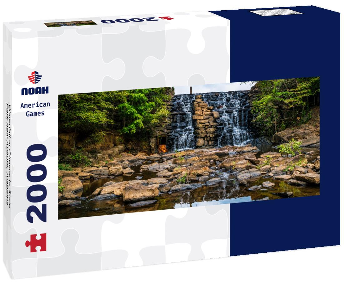 Waterfall at Chewacla State Park new Auburn, Alabama 2000pc Panoramic Puzzle