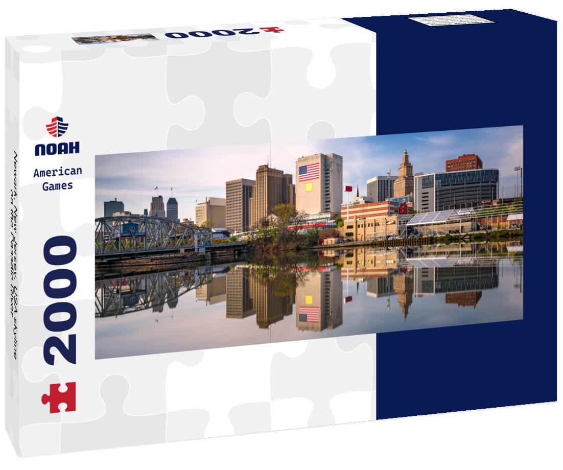Newark, New Jersey, USA skyline on the Passaic River 2000pc Panoramic Puzzle