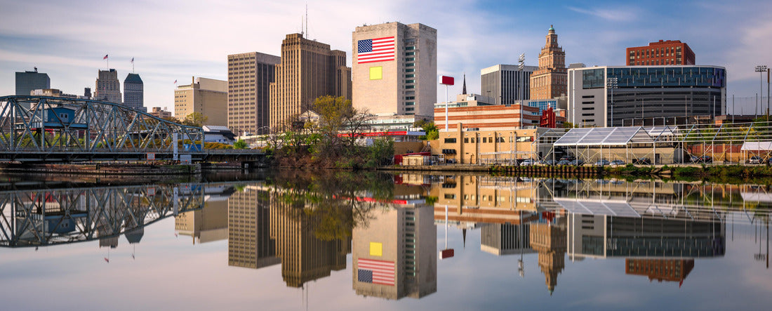Newark, New Jersey, USA skyline on the Passaic River 2000pc Panoramic Puzzle