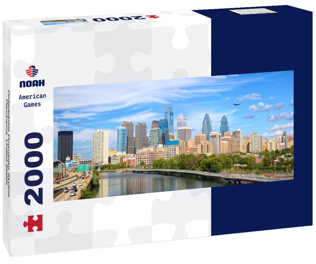 Philadelphia Downtown skyline, United States 2000pc Panoramic Puzzle