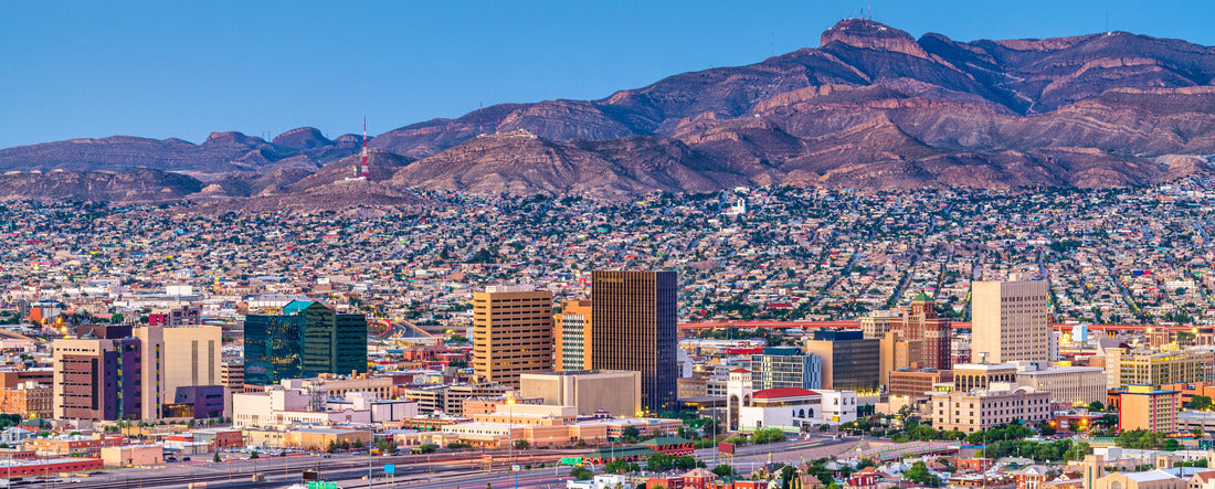 El Paso, Texas, USA downtown city skyline at twilight 2000pc Panoramic Puzzle