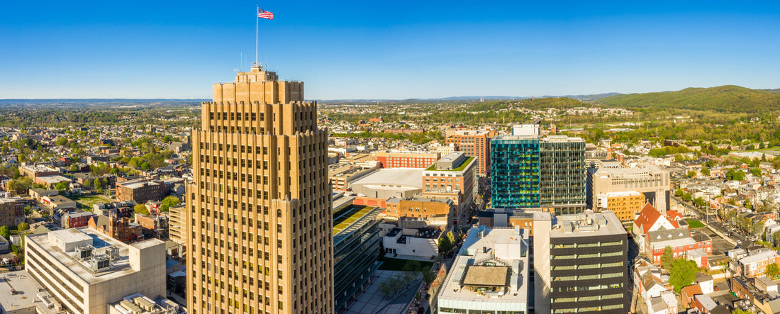 Allentown, Pennsylvania skyline in the sunny afternoon 2000pc Panoramic Puzzle