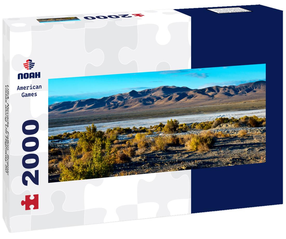USA, Nevada, Fallon. Scenic vistas along US Highway 50 2000pc Panoramic Puzzle
