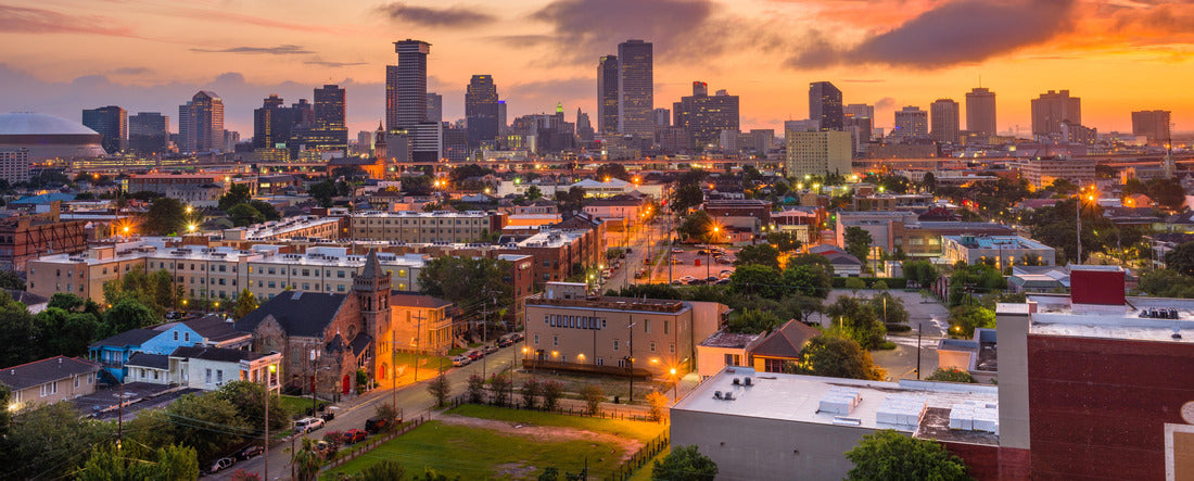 New Orleans, Louisiana downtown city skyline at twilight 2000pc Panoramic Puzzle
