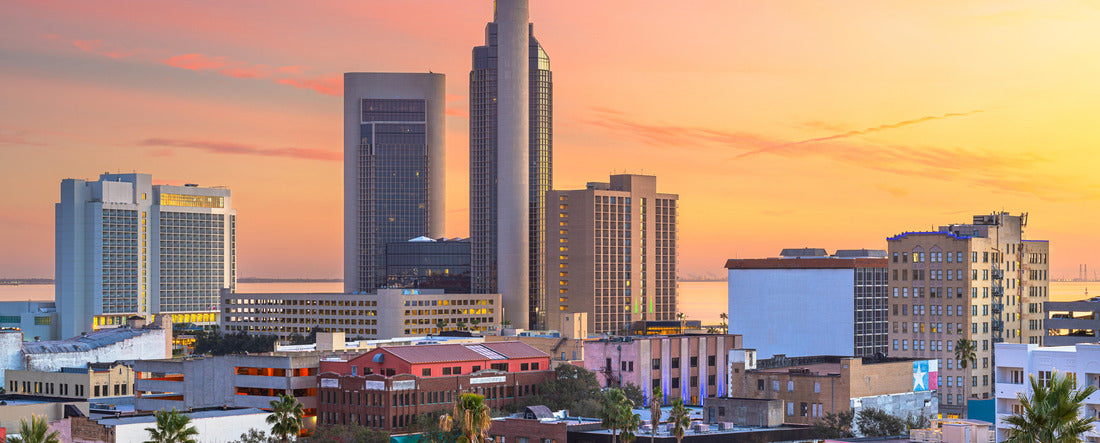 Corpus Christi, Texas, USA downtown city skyline at dawn 2000pc Panoramic Puzzle
