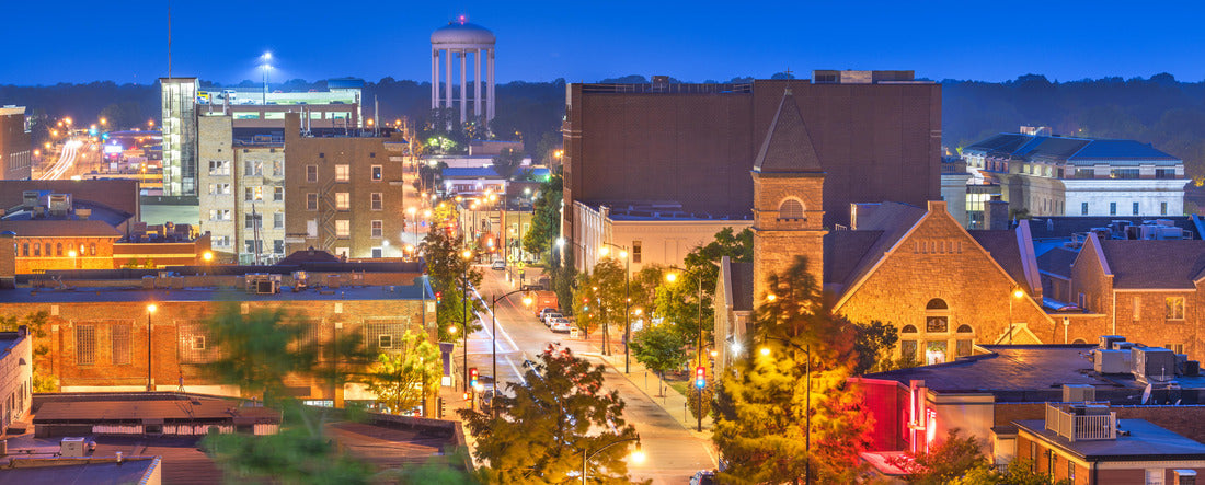 Columbia, Missouri, USA downtown city skyline at twilight 2000pc Panoramic Puzzle