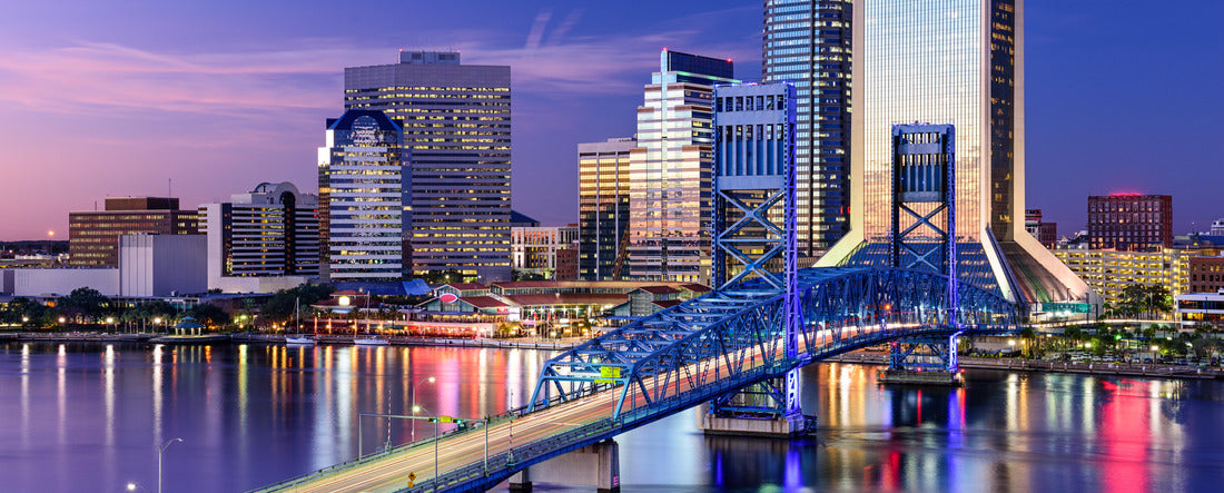 Jacksonville, Florida, USA City skyline on St. Johns River 2000pc Panoramic Puzzle
