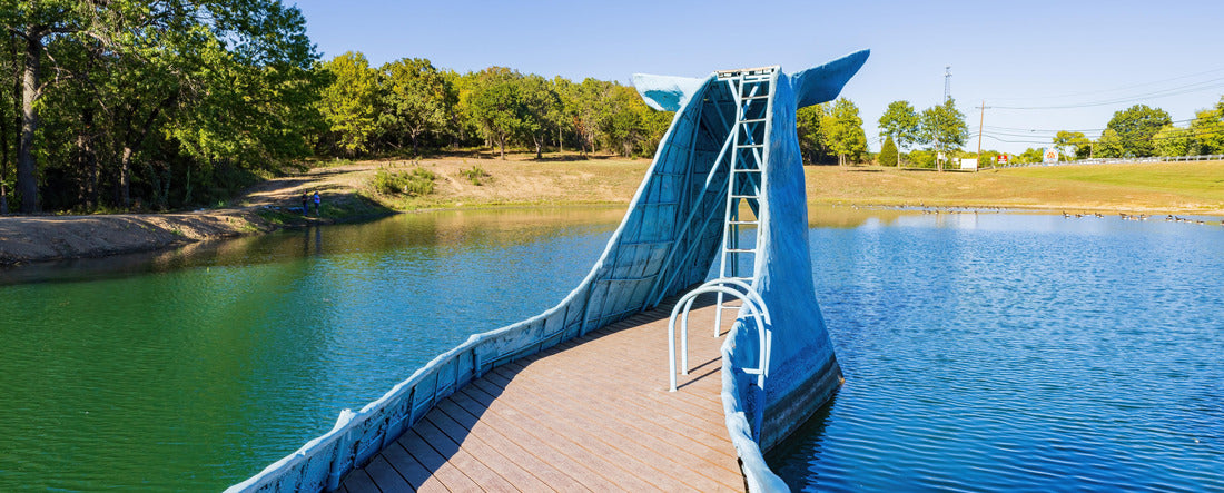 Noah Jigsaw Puzzle Sunny view of the Blue Whale of Catoosa at Tulsa, Oklahoma panorama 2000 pieces