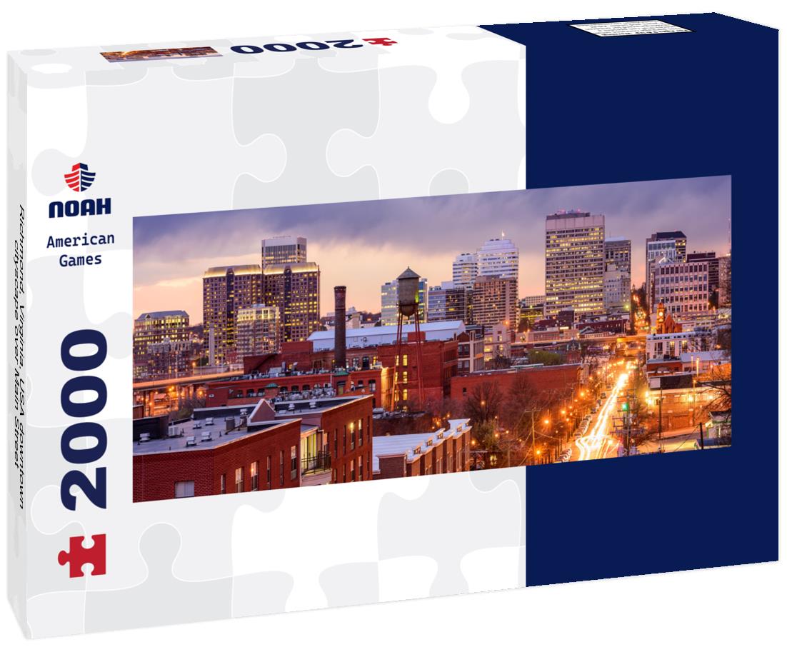 Richmond, Virginia, USA downtown cityscape over Main Street 2000pc Panoramic Puzzle