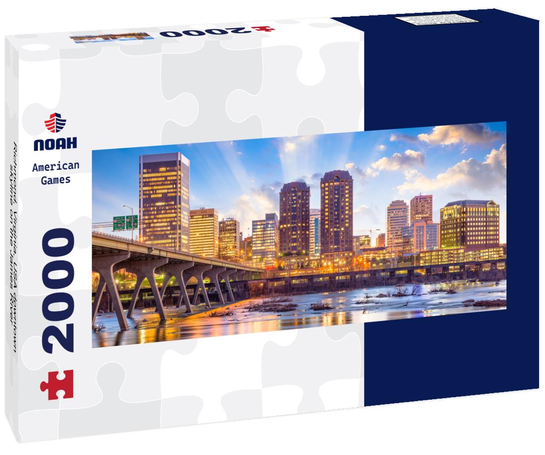 Richmond, Virginia, USA downtown skyline on the James River 2000pc Panoramic Puzzle