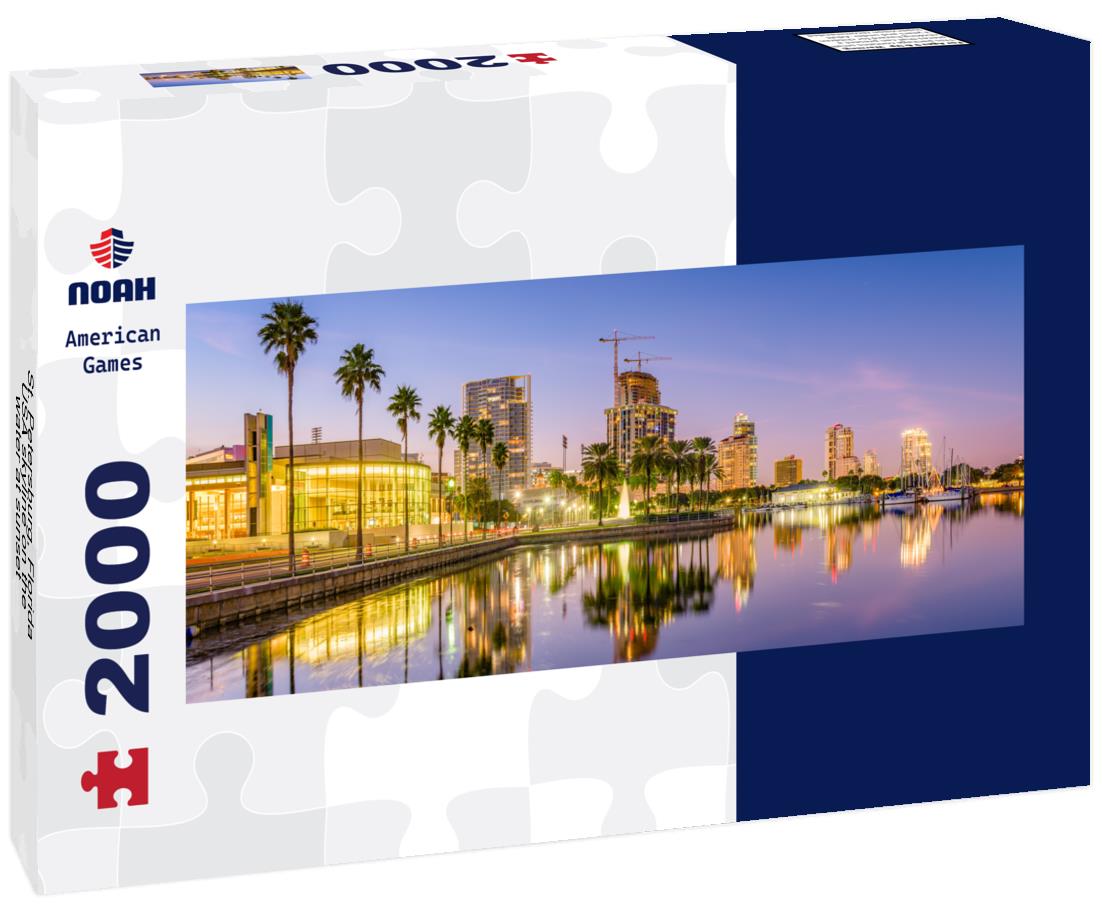 St. Petersburg, Florida, USA skyline on the water at sunset 2000pc Panoramic Puzzle