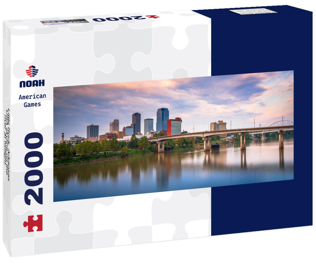 Little Rock, Arkansas, USA skyline on the river at twilight 2000pc Panoramic Puzzle