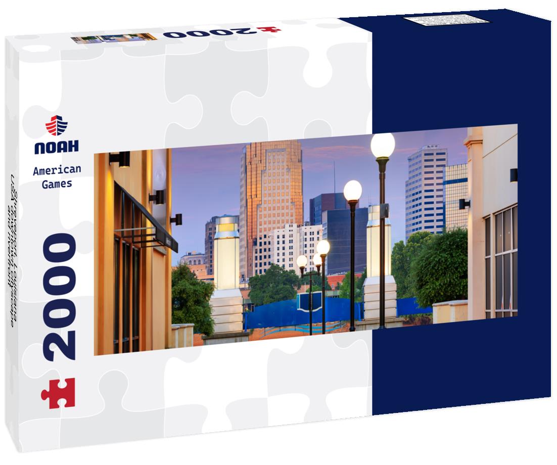 Shreveport, Louisiana, USA downtown cityscape and riverfront 2000pc Panoramic Puzzle