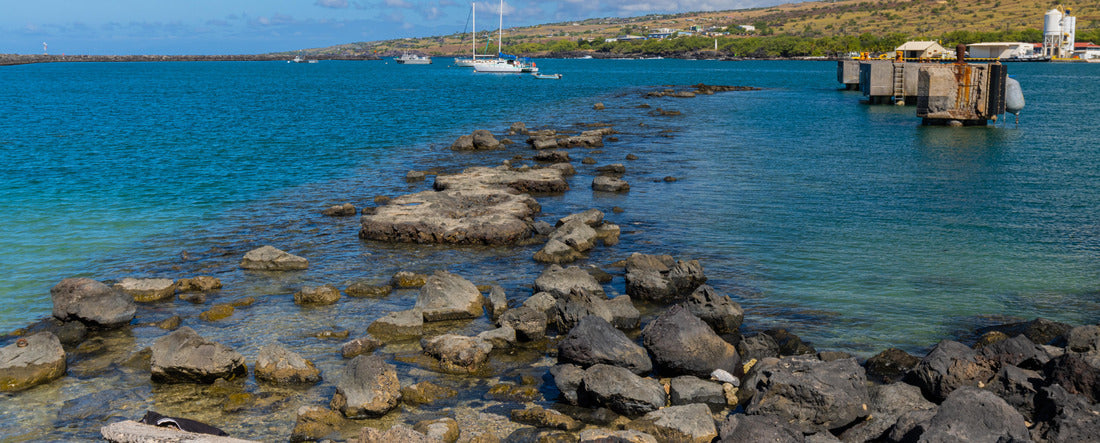 Sailboats Moored on Kawaihae Bay, Hawaii Island, Hawaii, USA 2000pc Panoramic Puzzle