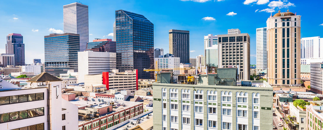 New Orleans, Louisiana, USA central business district skyline 2000pc Panoramic Puzzle