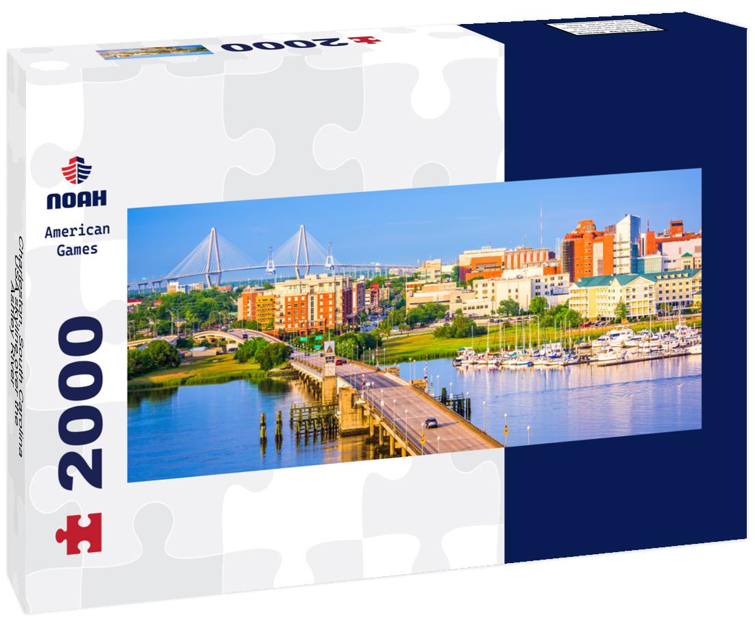 Charleston, South Carolina, USA skyline over the Ashley River 2000pc Panoramic Puzzle